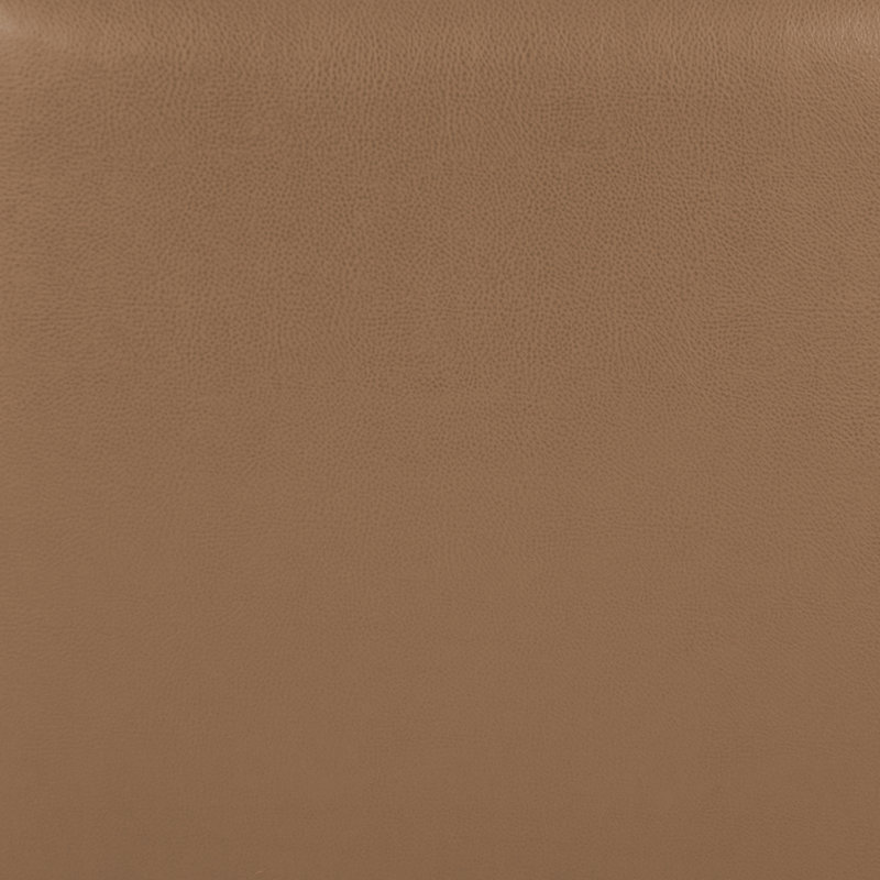 Repose-pieds rond en similicuir Contreras, Similicuir couleur bronze
