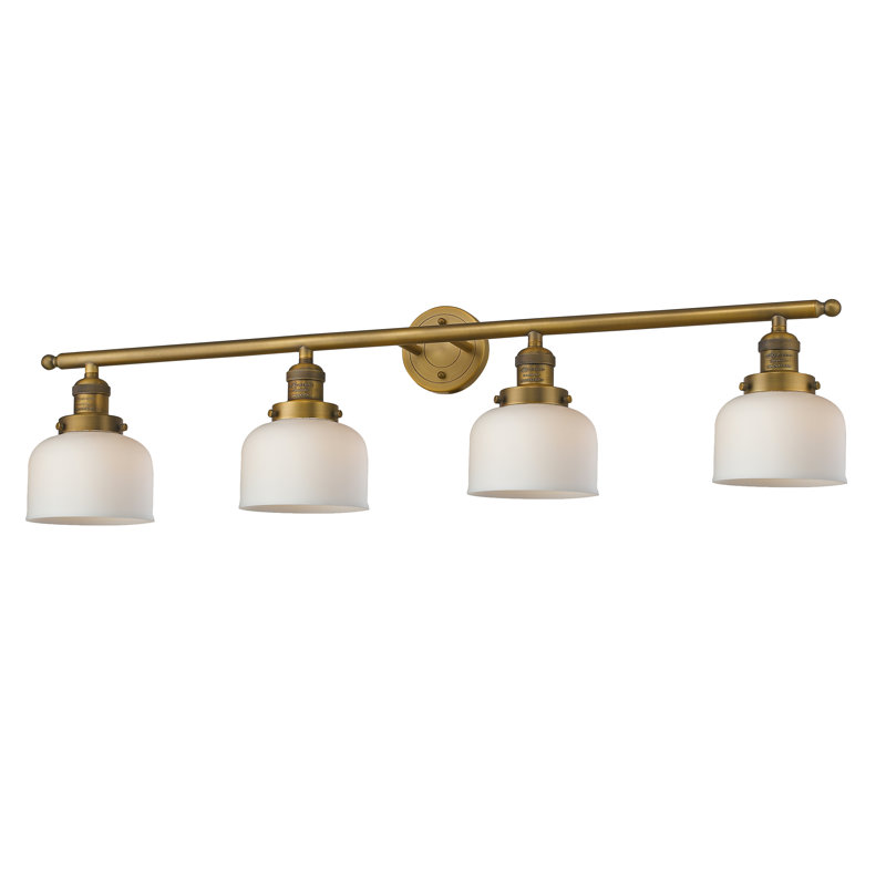 Reyhani 4 - Light Dimmable Vanity Light, Brushed Brass, White