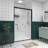 Aluminum Frame Double Sliding Shower Door,Bypass Bathroom Sliding Door With Premium 1/4" (6Mm) Clear Tempered Glass, Hardware Sliding Glass Shower Enclosure-120558976