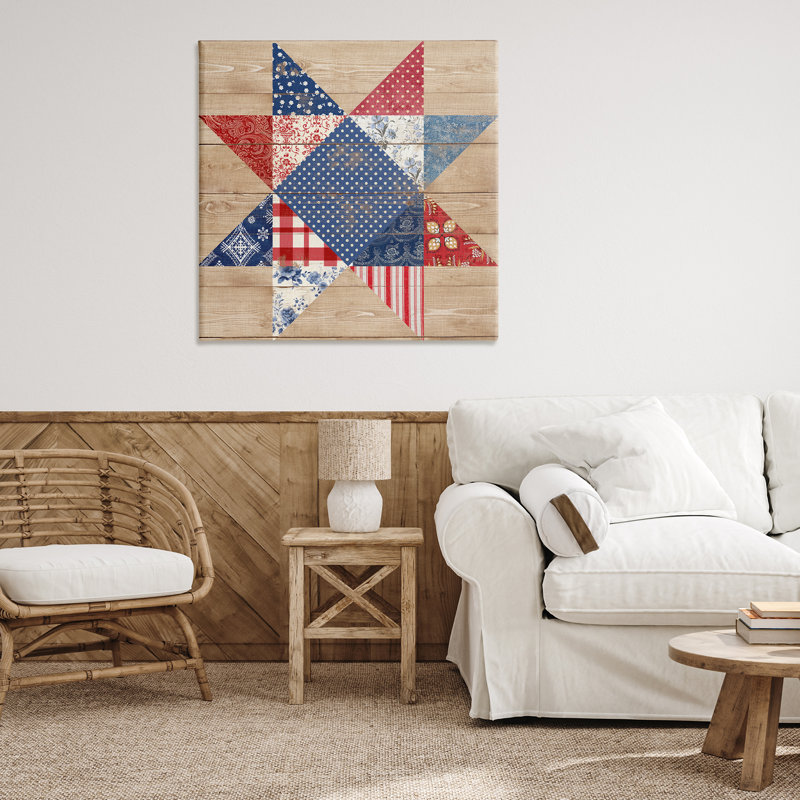 «Rustic Americana Quilt», art par Susan Arnot, H 36 po x l 36 po