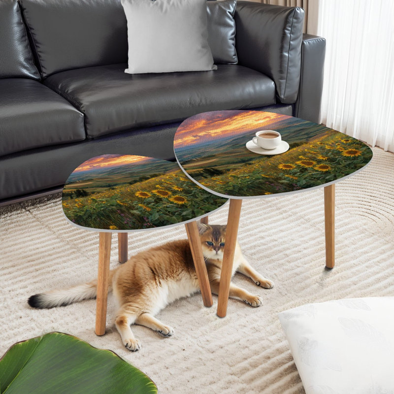 Ensemble de 2 tables basses gigognes Triangle Nesting