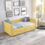 Lit de jour avec lit gigogne escamotable et capitonné, taille simple, tissu Boucle (83 po x 43 po x 29,5 po)-493685478-493685479