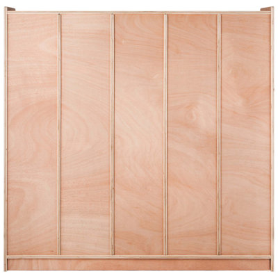 Armoire de rangement mobile à 8 sections avec compartiments ouverts
