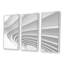 Fractal Bulgy Layered 3D Waves - 3 pièces, cadre flottant, impression sur toile-96061039-96061027