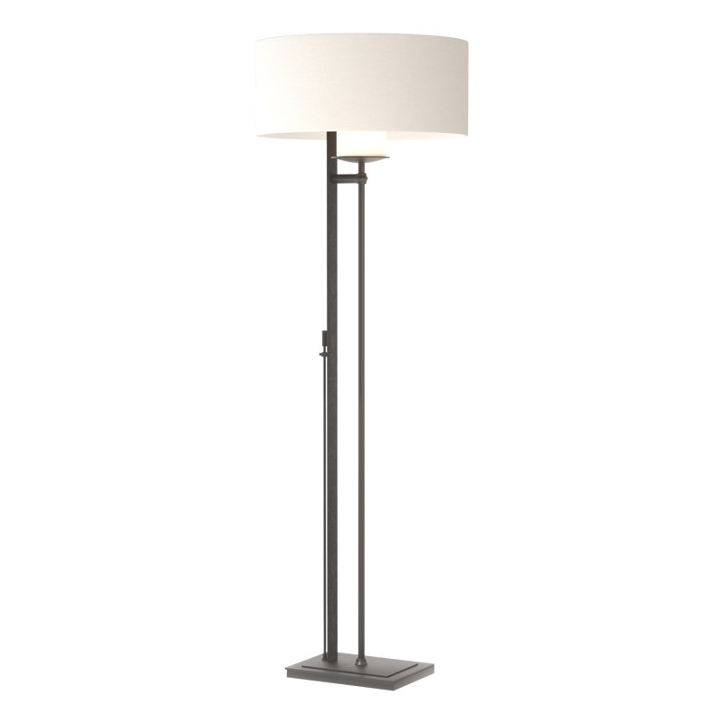 Rook 60" Floor Lamp, Natural Anna, Black