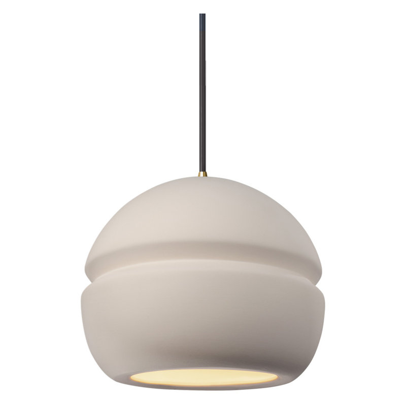 Logan 1 - Light Single Globe Pendant, Antique Brass, Rose Pink
