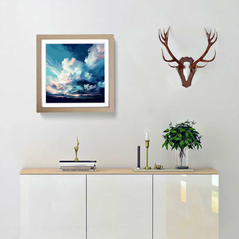 Single Picture Frame Print on Wood, Oak