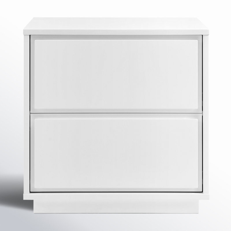 Carson Fully Assembled 2 - Drawer End Table, White
