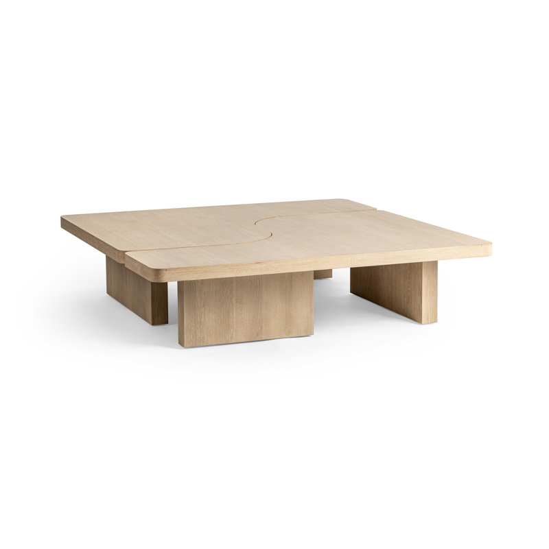 Melina 2-Piece Wood Coffee Table, Coastal Drift