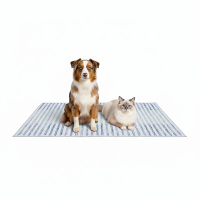 The Avalon Society Washable Dog Pee Pad/Cat Litter Mat, Stone Column Siena, 24 x 36-in