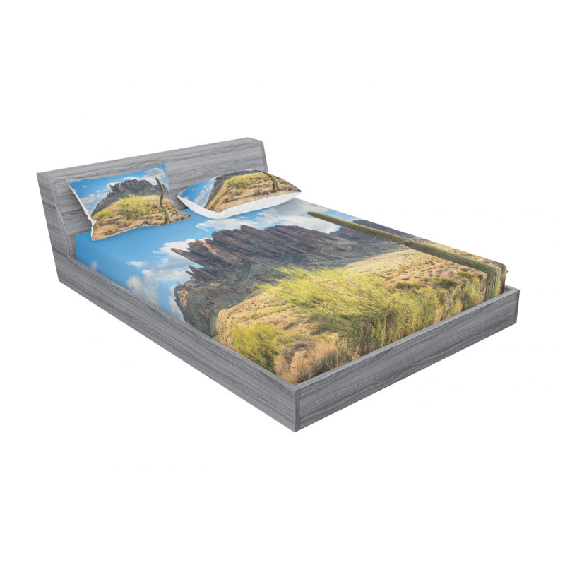 Microfiber Sheet Set, Queen Sheet Set with Fitted Sheet