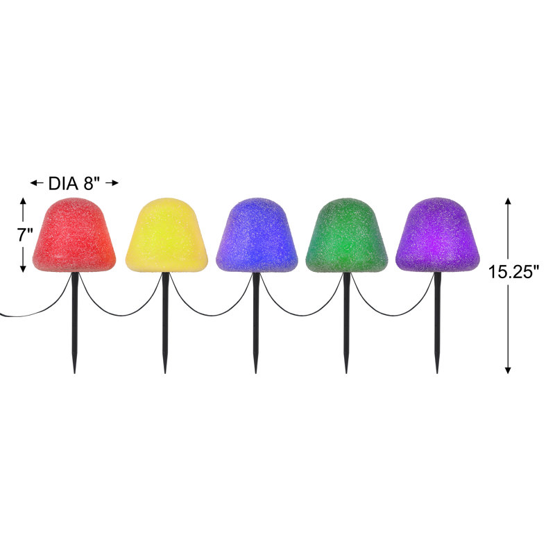 8 in. Sugared Gumdrop Pathway Lights