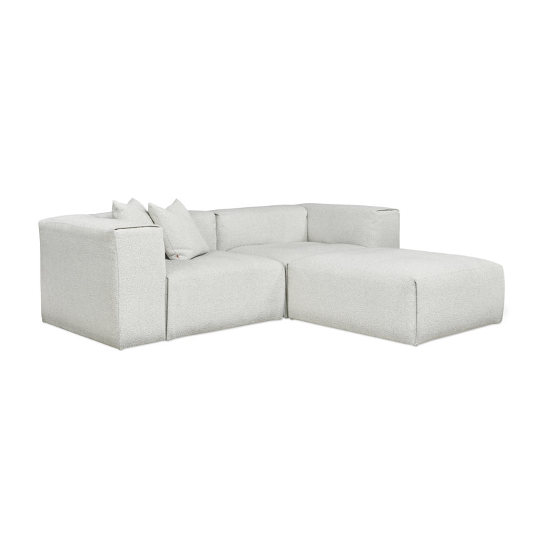 Nest Modular 3-PC Sectional, Fog Boucle