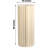 40inch Ivory DIY Accordion Cylinder Cardboard Folding Pillar Pedestal Box, Display Column Stand With Round Top Plate