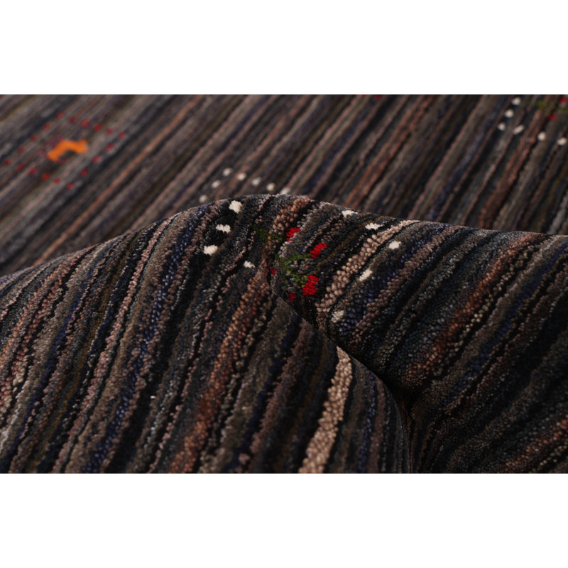 Tapis gris Kashkuli Gabbeh 5 pi 0 po x 7 pi 11 po