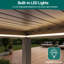Pergola en métal avec persienne et DEL solaire-105301803