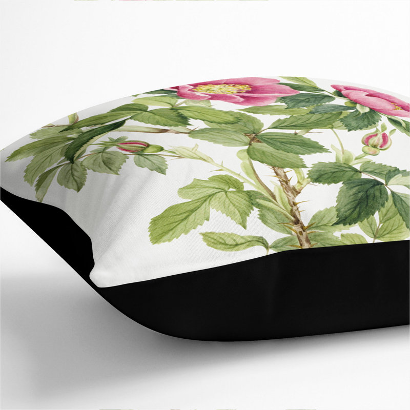Square Cushion, Black, 40cm H x 40cm W x 15cm D