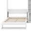 Lit escamotable double 2 en 1 avec armoires et tablettes, lit escamotable mural en bois, lit plateforme pliable-124061000