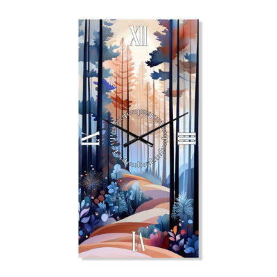 Vibrant Woodland Trail in the Summer II - Cabin Silent Metal Wall Clock