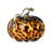 9.5"D Amber Dots Glass Pumpkin