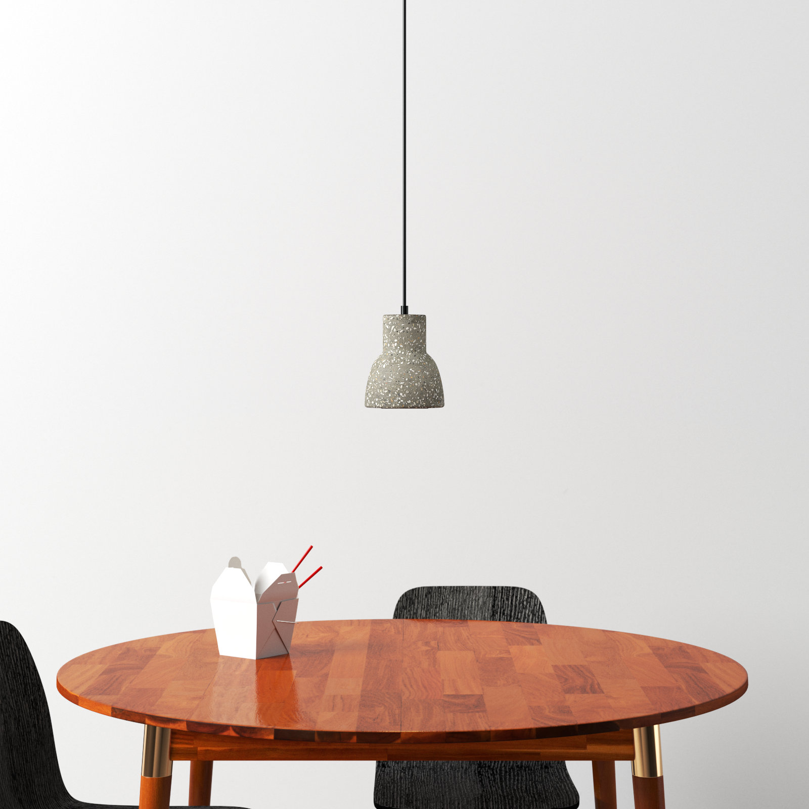 Verena Single Light Concrete Steel Dimmable Pendant