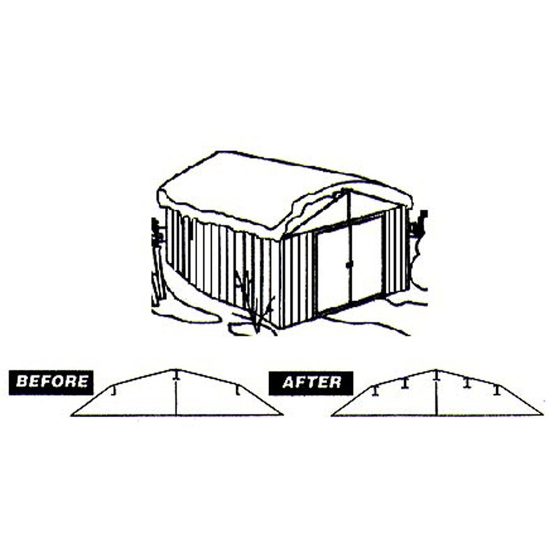 10' x 14' Gray Galvanized Steel Roof Strengthening Kit