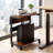 2-Tier Tower Stand, Height Adjustable PC Stand, Computer Cart with Folding Panel, Side Table with Wheels, Pegboard, Hooks and Mouse Pad-118662922