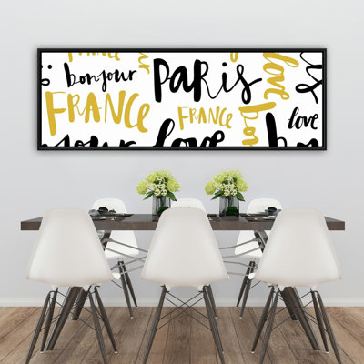 Bonjour Paris Print On Canvas