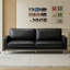 Causeuse-coussin standard en cuir véritable noir