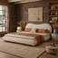 Lit plateforme tapissier avec lattes de bois Issabell-2067229992-2061622125