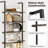 2 PCS 6-tier Ladder Shelf 72 Inches Industrial Wall Mounted Bookshelf-1619911316