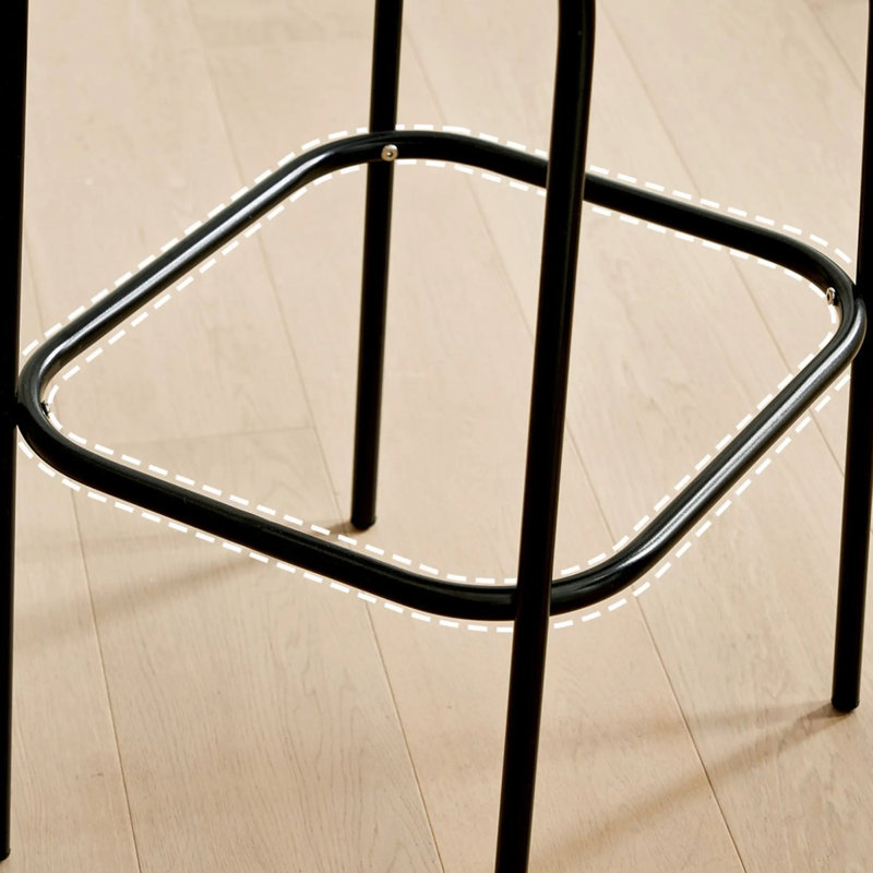 Chaise latérale à dossier plein noir (paquet de 2), Noir, H 33,46 po x L 16,54 po x l 18,11 po