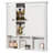 Bathroom Medicine Cabinet – Wall-Mounted with 2 Doors & Open Shelf for Organized Storage-99529409