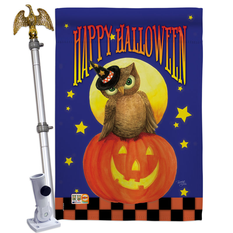Double Sided 40'' H x 28'' W Polyester Halloween Flag Set
