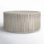 Table basse cylindrique en bois massif avec rangement Sylvia