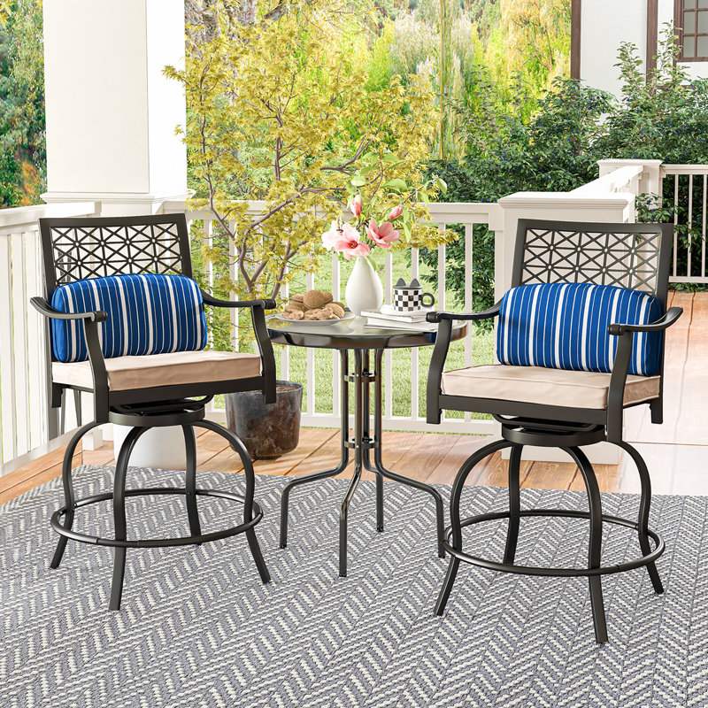 Tabouret de bar avec coussin Anujin