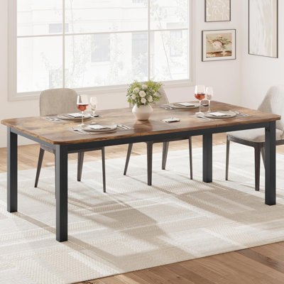 78'' Long Kitchen Table For 4-6, Wood Dining Room Table, Large Rectangular Dinner Tables