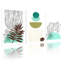 «Boho Contemporary Abstract Leaves Geometric Shapes», ensemble de 3 impressions sur toile-2073999881