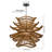 1-Light Pendant Lights Brown Flower Rattan-516843058