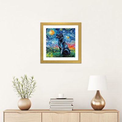 " Black Labrador Night I " by Aja Trier