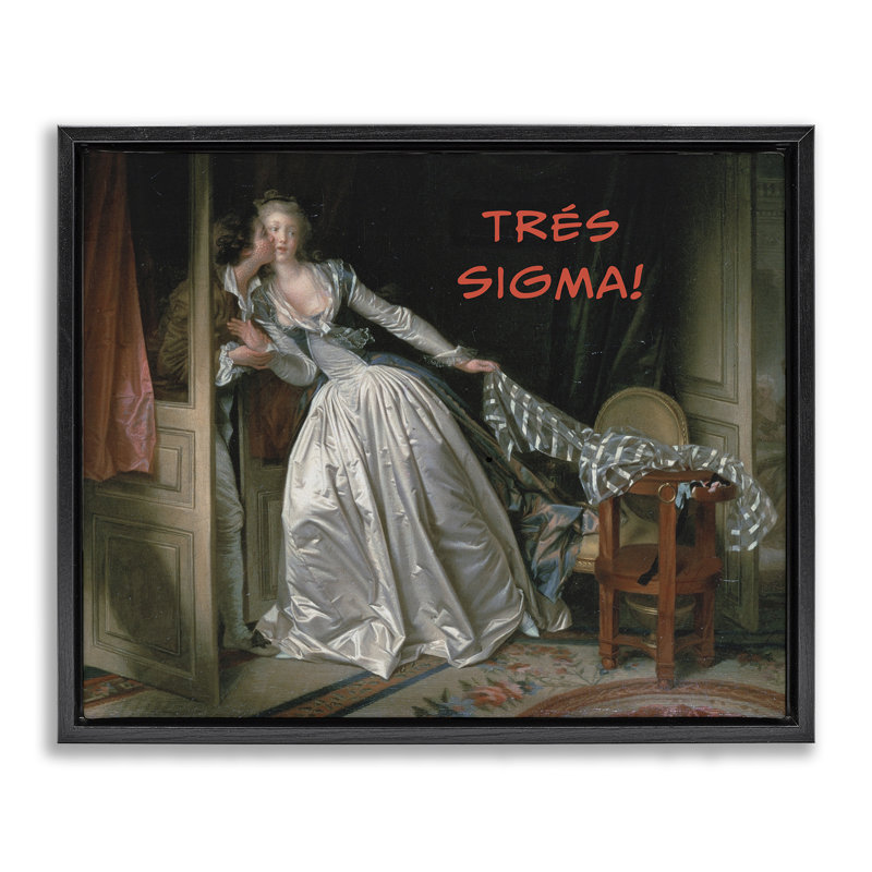 Iconic Tres Sigma Floating Frame, design by Grotto Studios, Jet Black Floater Frame, 25" H x 31" W