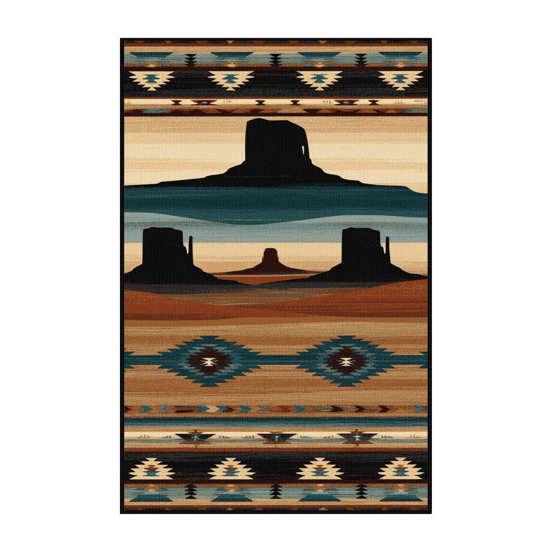  Tapis lavable Mesa and Butte Southwestern, Rectangulaire 2 pi x 3 pi