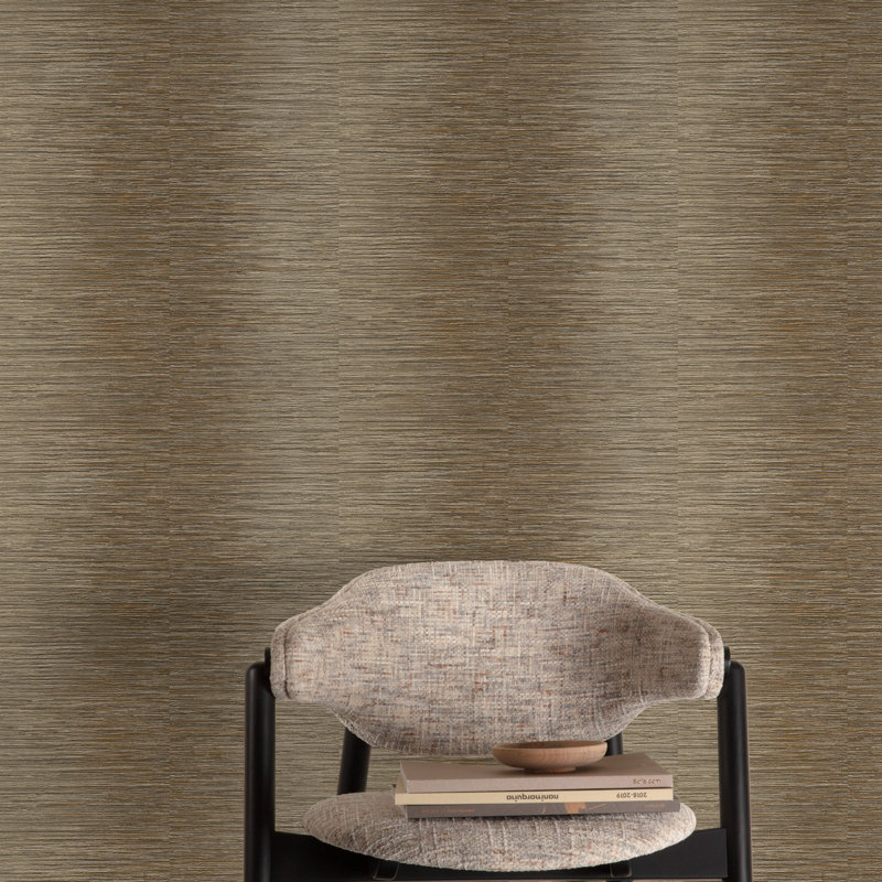 Textured Vibes Collection Irregular Stripes Wallpaper Roll, Bronze