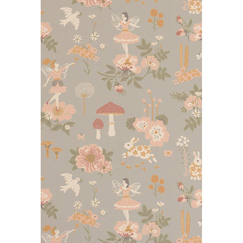 Papier peint vieux jardin , Bleu