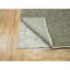 Tapis gris 8 pi x 10 pi, style gazon moderne, laine et soie, noué à la main, sans bordure, tissé plus dense, ton sur ton, luxuriant et moelleux, tapis oriental