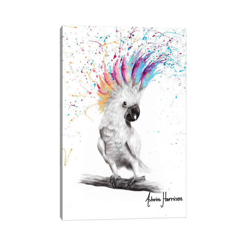 Punk Cockatoo by Ashvin Harrison - Wrapped Canvas Print, 66.04 cm H x 45.72 cm W x 3.175 cm D