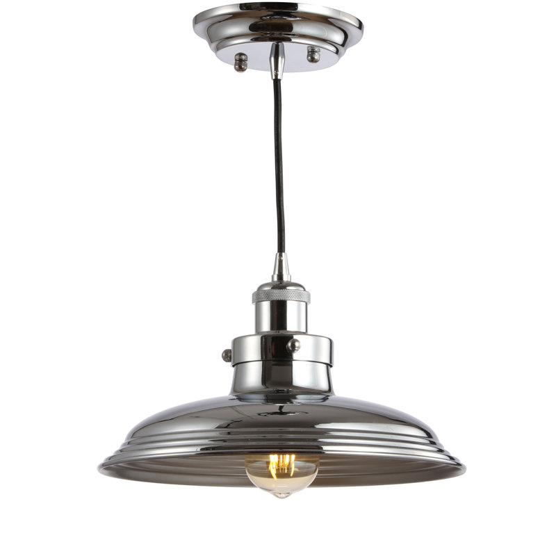 Luminaire suspendu simple à 1 lumière Vickie, Chrome