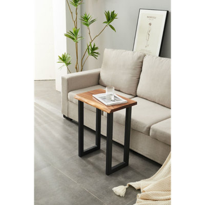  Solid Wood Sled End Table