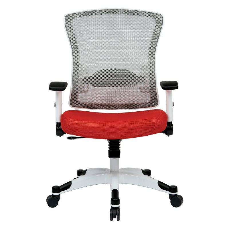 Chaise de travail ergonomique en filet Pulsar, Rouge