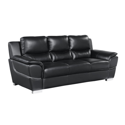 Dempsy Genuine Leather Pillow Top Arm Standard Sofa